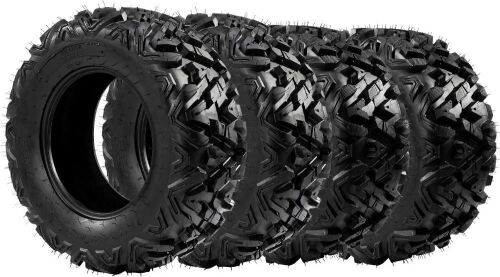  TUFFIOM Set of 4 ATV/UTV All-terrain Tires 25x8-12 Front 25x10-12 Rear, 6 PR, Tubeless  - Lot 30