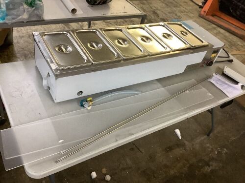 ROVSUN 48QT 1500W 110V 6-Pan Electric Steam Table Food Warmer Countertop - Lot 559