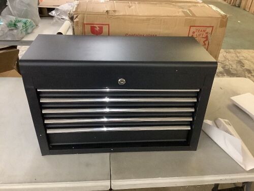 5 Drawer Tool Box - Dented, Bottom Drawer Slide Damaged but Still Opens - Lot 640