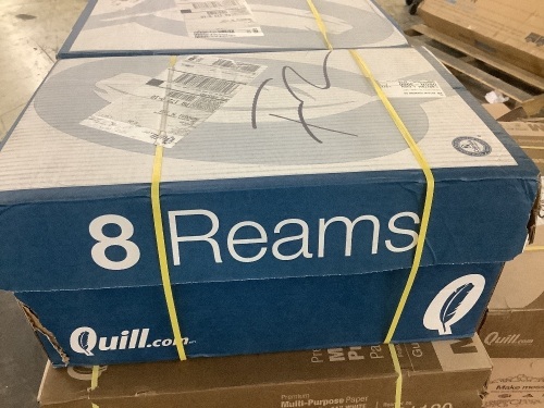 Quill 8.5" x 11" Multipurpose Copy Paper, 20 lbs., 94 Brightness, 4000 Sheets - Lot 652