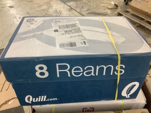 Quill 8.5" x 11" Multipurpose Copy Paper, 20 lbs., 94 Brightness, 4000 Sheets  - Lot 653