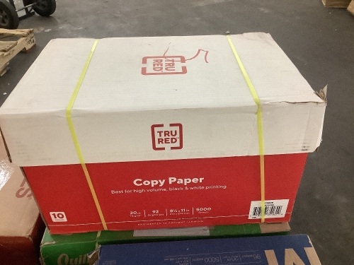 TRU RED 8.5" x 11" Copy Paper, 20 lbs., 92 Brightness, 5000 Sheets  - Lot 851