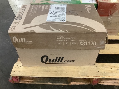Quill 8.5" x 11" Premium Multipurpose Paper, 20 lbs., 97 Brightness, 5000 Sheets  - Lot 757