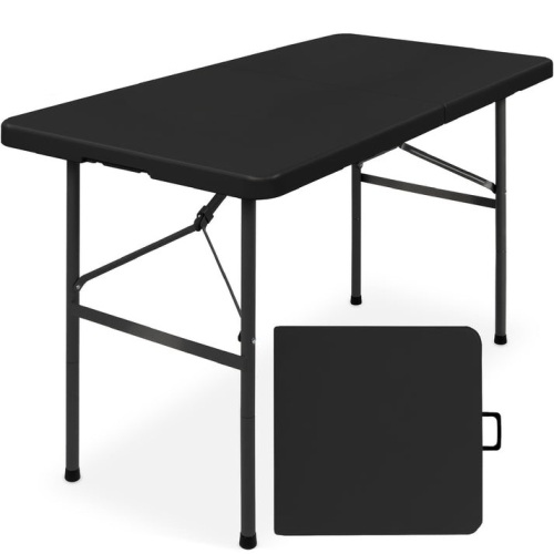 Portable Folding Plastic Dining Table w/ Handle, Lock - 4ft - Lot 216