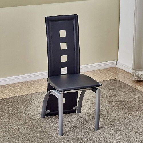Faux Leather Dining Chairs, Set of 4 - Lot 611
