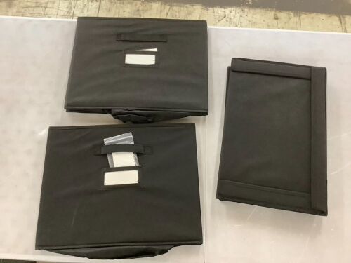 Collapsible Fabric Storage Baskets, 2 pack  - Lot 177