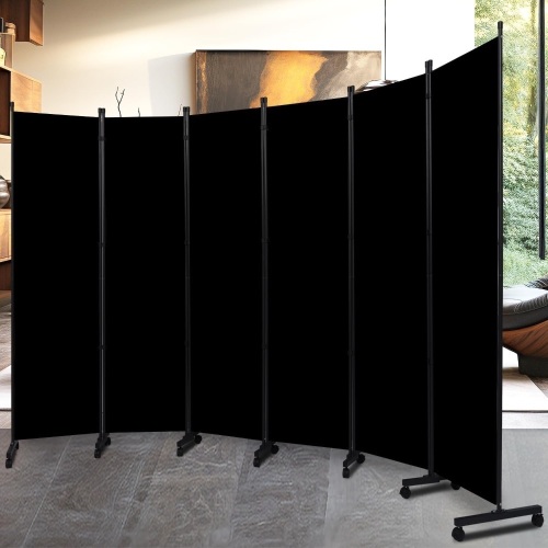 Room Divider Folding Privacy Screens with Lockable Wheels, 132'' Partition Room Dividers Freestanding - Lot 2242