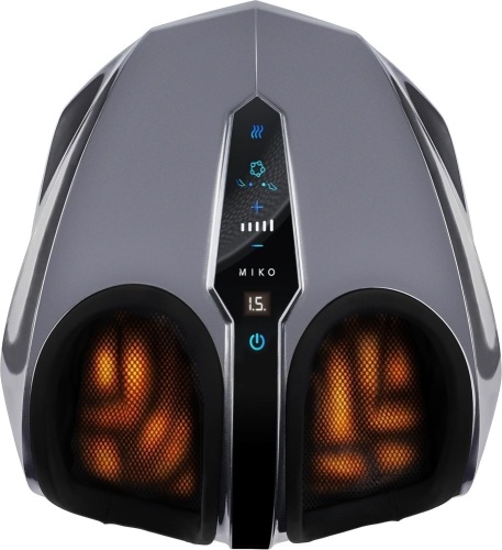 MIKO Foot Massager Machine with Deep-Kneading, Compression, Shiatsu, and Heat for Plantar Fasciitis, Neuropathy, Fits up to Men Size 12 - Lot 2251