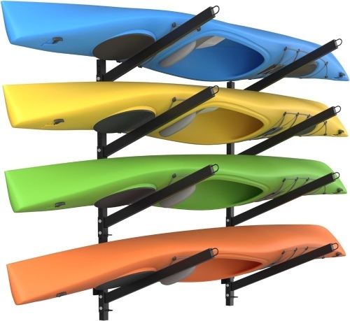 Adjustable Kayak Storage Rack, Freestanding Sup Storage Stand, Weatherproof Canoe Holder, Heavy Duty Paddleboard Bracket, Surfboard Bracket for Indoor, Outdoor, Garage, Shed, Dock… - Lot 2931