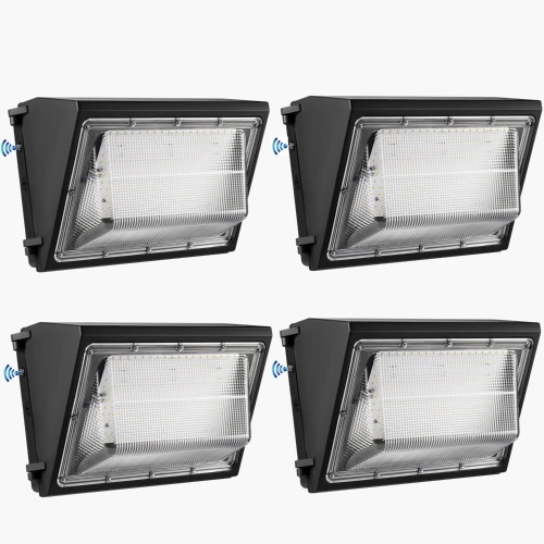 4PACK Dusk to Dawn 120W LED Wall Pack Light Fixture, 15600LM 600-800W HPS/HID Equivalent, 5000K Daylight Commerical/Industrial Outdoor Security Lighting, ETL for Parking Lot,Warehouse,Entrance  - Lot 3101