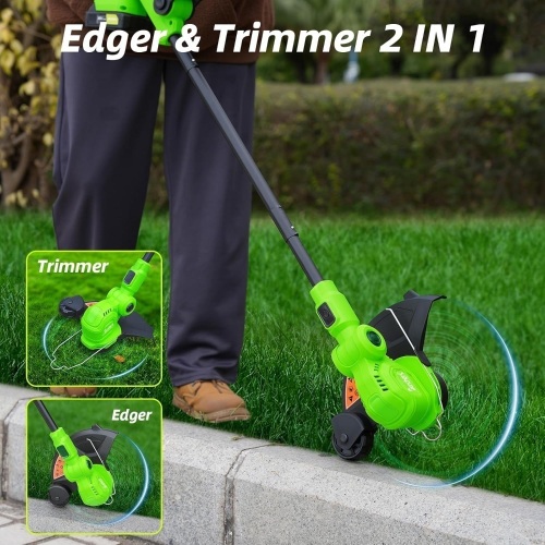 12-inch 20V Cordless String Trimmer with Charger, 2 X 2.0Ah Battery Powered Grass Mover with Auto Line Feed - Lot 3106
