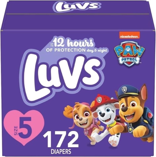 Luvs Diapers Size 5 (172 Diapers) - Lot 3108