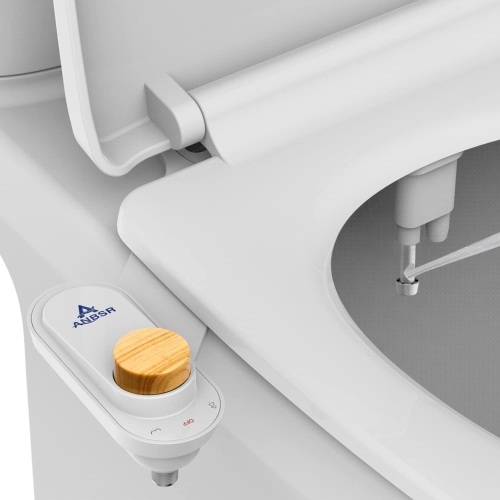 Bidet Attachment, ANBSR Ultra-Slim Bidet Dual Nozzle (Frontal Rear/Feminine Wash) Bidet Attachment for Toilet, Non-electric Fresh Cold Water Bidet Toilet Seat Attachment with Pressure Controls  - Lot 2927