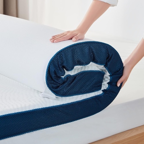 LINSY LIVING 4 Inches Dual Layer Twin XL Mattress Topper, Extra Thick Gel-Infused Memory Foam, Removable and Washable Tencel™ Cover, CertiPUR-US Certified, Twin XL Size  - Lot 3179
