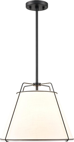 Light Society LS-C554-BLK Lise Chandelier, Black/White - Lot 2958