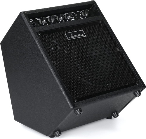 Asmuse Electric Drum Amp 35W, Mini Bluetooth Amp for Electric Guitar Drum Keyboard Piano for Home Practice, Protable Electronic Drum Amplifier Speaker with Monitor 3 Band EQ - Lot 2978
