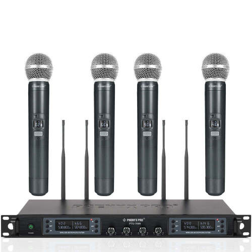 Quad UHF Wireless Microphone System w/ Auto-Scan - Lot 2910