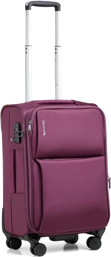 Hanke Softside Expandable 20 Inch Carry On Luggage with Wheels Airline Approved, TSA Luggage Lightweight Rolling Suitcases for Travel Carry On Bag(Purple) - Lot 2989