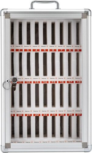 Aluminum Alloy Pocket Chart Cell Phones Storage Cabinet - Lot 3098