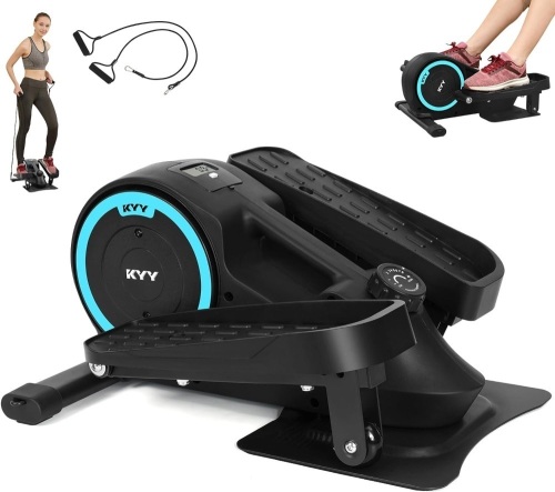 KYY Under Desk Elliptical, Magnetic Portable Ellipse Leg Exerciser, Stair Stepper, Under Desk Bike Pedal Exerciser, Mini Elliptical Machines for Home Use, Exerciser for Seniors  - Lot 3183