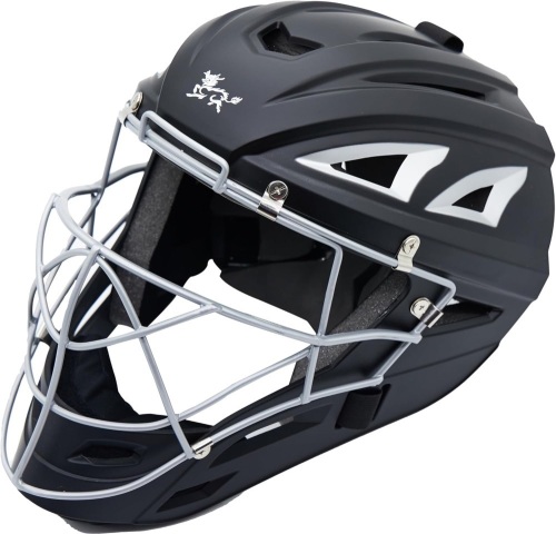 Baseball Catchers Helmet Matte (Black,GR) Large - Lot 3196