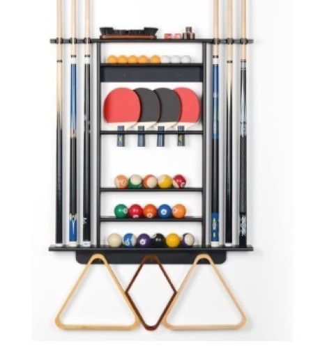 XCSOURCE Pool Stick Holder, 2-IN-1 Pool Cue Rack & Ping Pong Paddle Holder, 100% Solid Pine Wood Wall Mount Holds Billiards and Table Tennis Accessories for Man Cave, Billiard Room, Game Room,Bar Room $98.99 - Lot 51