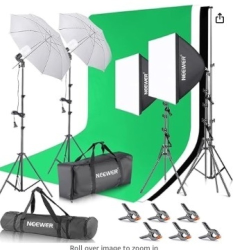  Photography Lighting kit with Backdrops, 8.5x10ft Backdrop Stands, UL Certified 5700K 800W Equivalent 24W LED Umbrella Softbox Continuous Lighting, Photo Studio Equipment for Photo Video Shoot $198.98 - Lot 60