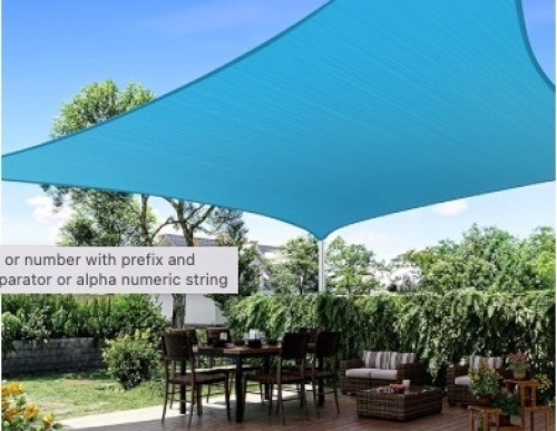 Quictent Sun Shade Sail Canopy 260GSM Polyester Fabric Shade Cloth for Outdoor Patio Backyard, Hardware Kit Included, 24X24 FT, $119.99 - Lot 77