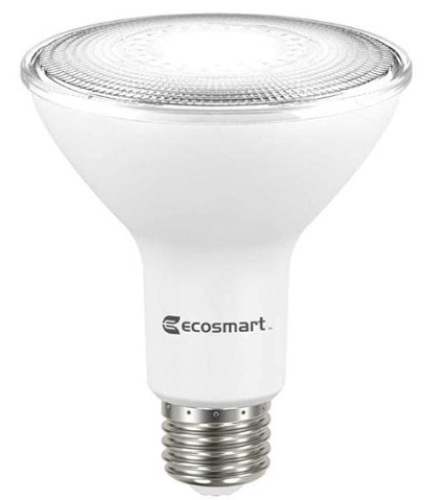 EcoSmart 75-Watt Equivalent PAR30 Dimmable Energy Star Flood LED Light Bulb Bright White Case of 8 bulbs Bright white color temperature 3000K provides energizing, crisp light.  Brightness: 700 Lumens  Energy efficient LED  Ideal for indoor/outdoor us - Lot 86