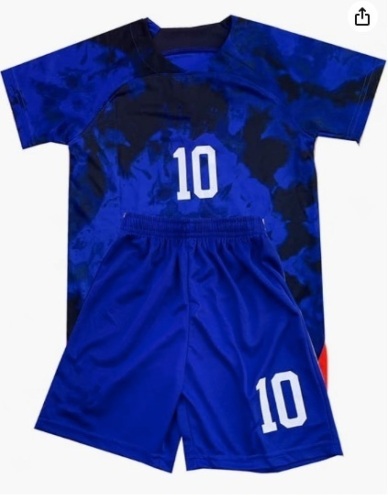 No 10 Pulasic  Soccer Jersey Custom Boys Football Shirt Short size medium - Lot 90