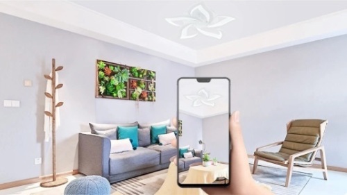 IRALAN Led Ceiling Light Dimmable Brightness Art Deco Lighting Fixtures Phone APP Control Cold Warm Light - Lot 96