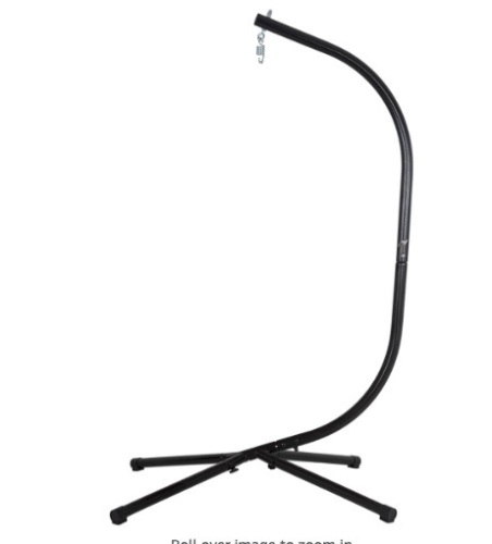 Hammock Chair Stand, Outdoor Solid Steel Heavy Duty Construction for Hanging Hammock, Air Porch Swing - 360 Degree Rotation - Lot 301