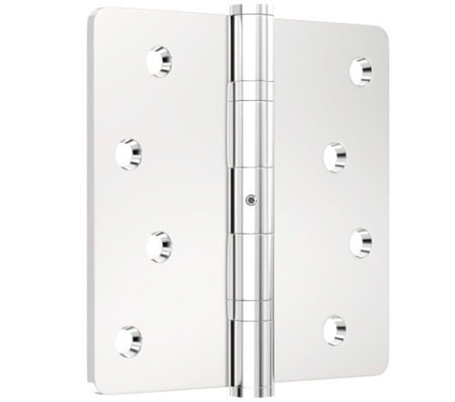 Stainless Steel Door Hinge Ball Bearing NRP, Heavy Duty Inner and Outer Door Hardware for Left and Right Doors, 4" x 4" Door Hinge with 1/4'' Corners, Door Hinge 3- 3 Packs - Lot 313