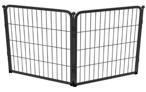FXW Homeplus Indoor Dog Playpen (add on pieces) - Stress-Free and Safe Play, 32 Inch 2 Panels for Small and Medium Dogs, Black - Lot 104