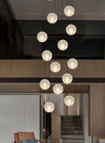 14 Lights Modern Chandelier Bubble Crystal 118" Long Living Room Entry Lighting $399.00 - Lot 122