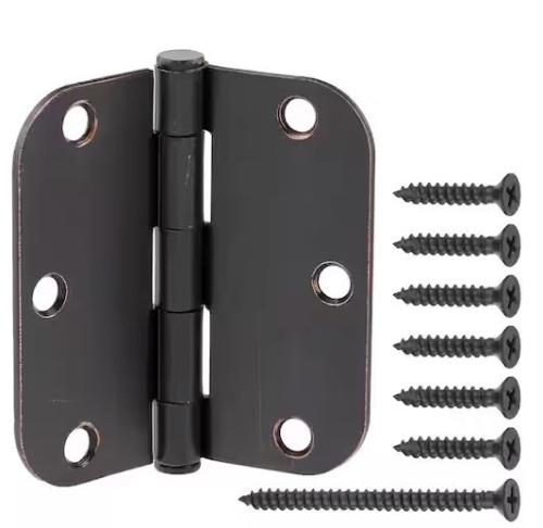 Everbilt3-1/2 in. x 5/8 in. Radius Oil-Rubbed Bronze Squeak-Free Door Hinge (12-Pack) $27.47 - Lot 130