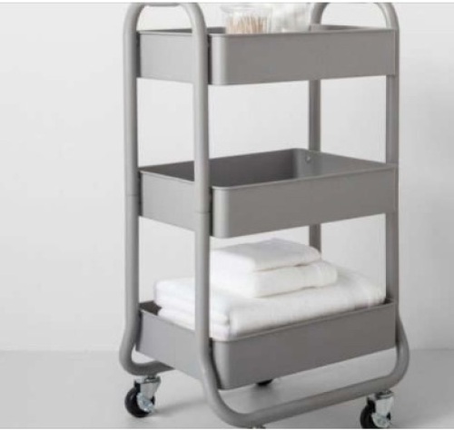 Made By Design 3-Tier Metal Utility Cart Dimensions (Overall): 31.61 inches (H) x 17.91 inches (W) x 13.98 inches (D) $49.99 - Lot 20