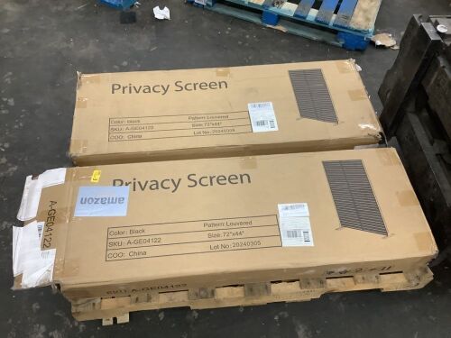 Lot of (2) FENCY Metal Privacy Screen with Stand  - Lot 130