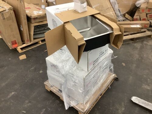 Lot of (4) Undermount Stainless Steel Sinks, 2 - 14" x 18" & 2- 16" x 20"  - Lot 333