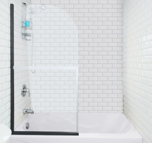  Squid Acrylic Stick-On Bathtub Door, Shower Curtain Alternative - Lot 381