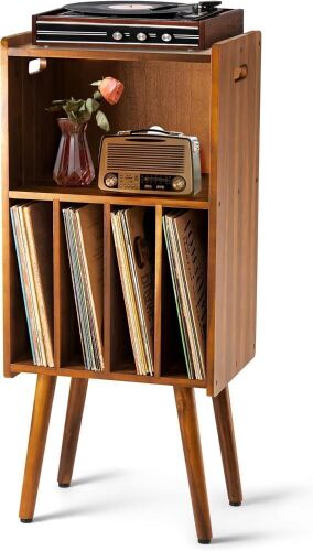 3-Tier Turntable Stand Cabinet Holds up to 100 Albums - Lot 388