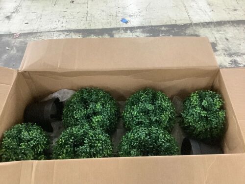 Artificial Topiary Ball Tree, 2 Pack  - Lot 504
