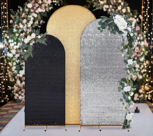 Gisafai Metal Arch Backdrop Stand and Arch Backdrop Cover, 6pc - Lot 853