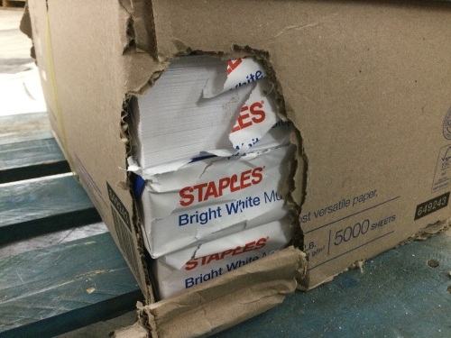 Staples Multipurpose Paper, 8.5" x 11", 22 lbs., Bright White, 5000   - Lot 534