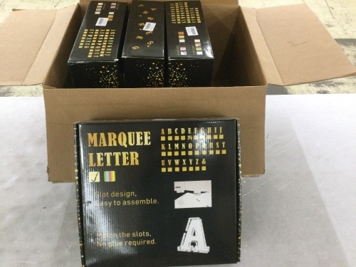 Lot of (4) 3' Light Up Marquee Letter "E"   - Lot 705