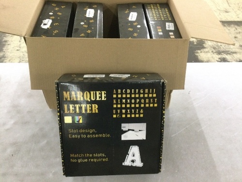 Lot of (5) 3' Light Up Marquee Letter "V"   - Lot 707