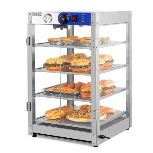 ROVSUN 4-Tier 18 Inch 800W 110V Hot Food Warmer Display Case Countertop - Lot 33