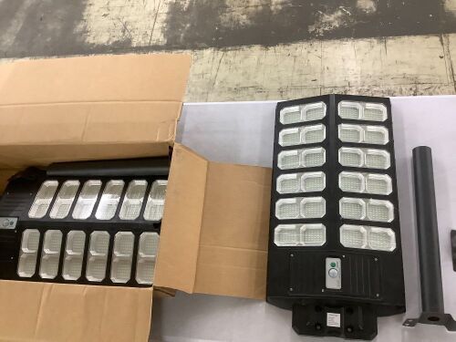 Lot of (2) Solar Street Light, Dusk to Dawn Sensor  - Lot 632