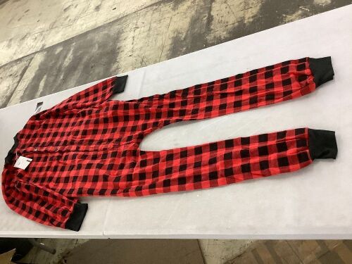 Adult One Piece Pajamas with Butt Flap, Large - Lot 745