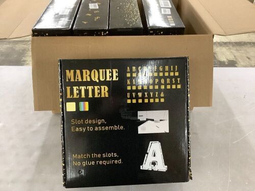 Lot of (4) 3' Light Up Marquee Letter "S" & (1) "D"  - Lot 563